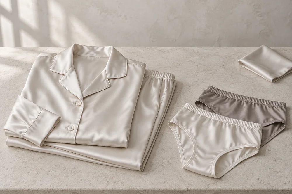 Mulberry silk sleepwear and underwear development concept