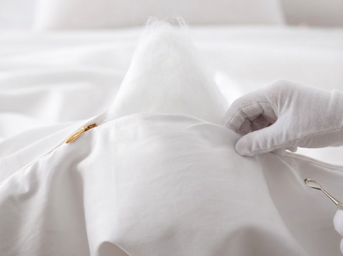 Illustration: Silk textile workmanship and quality inspection